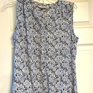 Loft print sleeveless blouse